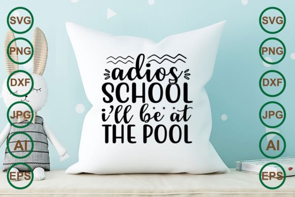 Adios School Pool SVG: Graphics for Crafts