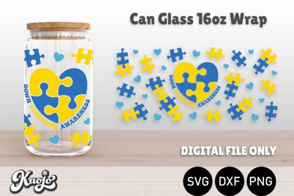 Graphics for Crafts: Down Syndrome Awareness 16oz Can Wrap