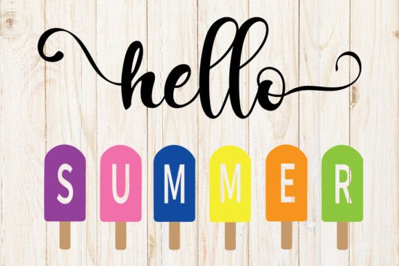 Hello Summer Popsicles: Graphics for Crafts