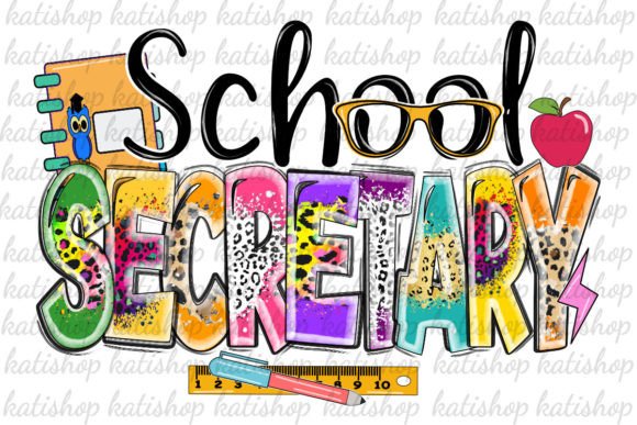School Secretary Leopard Graphics for Crafts