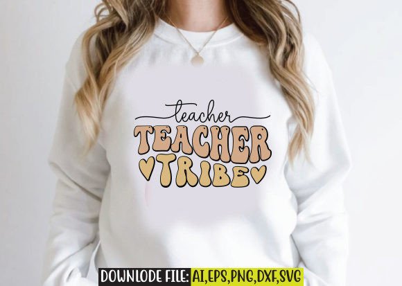 Teacher Tribe Retro Design: Graphics for Crafts